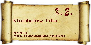 Kleinheincz Edna névjegykártya